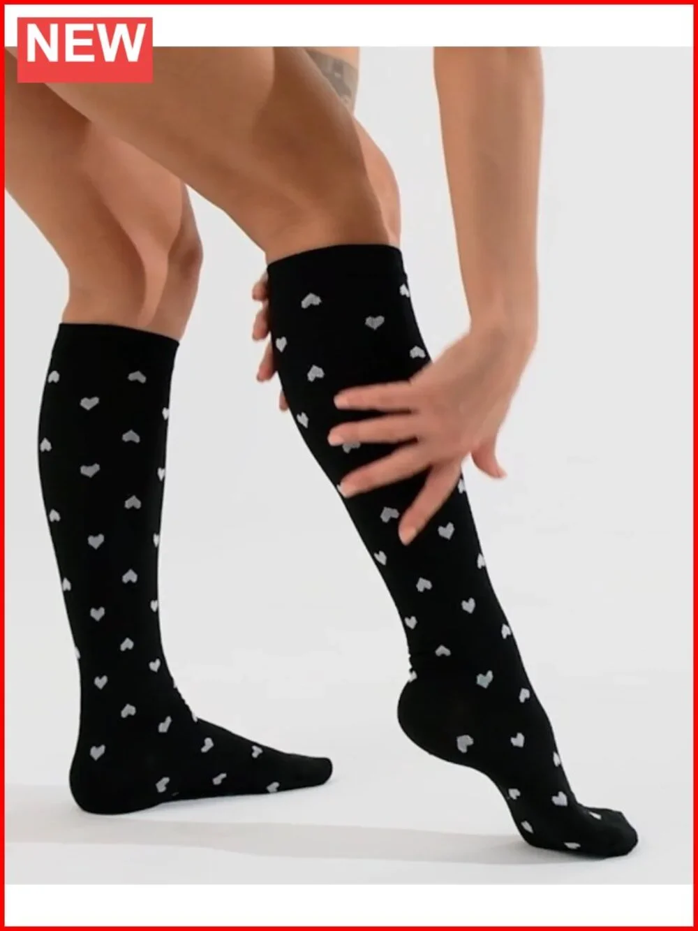 Compression Socks 3 Pairs 15-20 mmHg Nylon Spandex Athletic Running Support
